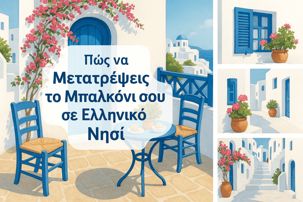 Πώς να Μετατρέψεις το Μπαλκόνι σου σε Ελληνικό Νησί – Οδηγός για τον Απόλυτο Καλοκαιρινό Παράδεισο
