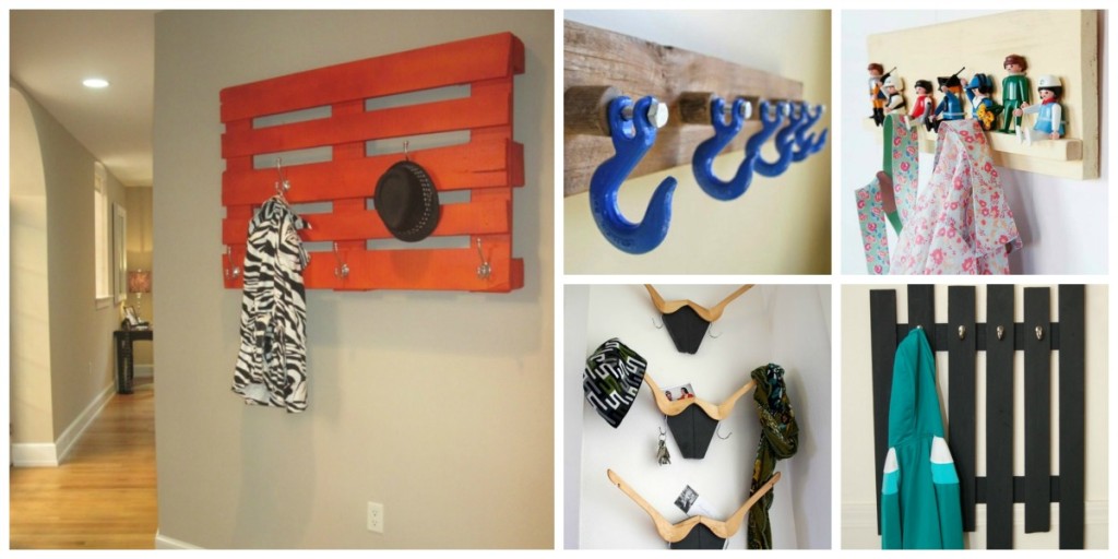 DIY wall coat racks