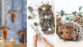 Όμορφες DIY διακοσμήσεις Χριστουγέννων από κουκουνάρια που θα ενισχύσουν την εορταστική σας ατμόσφαιρα