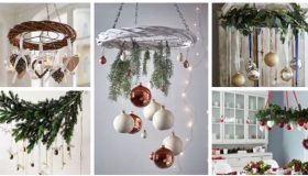 Χριστουγεννιάτικα διακοσμητικά για την οροφή και τα φωτιστικά