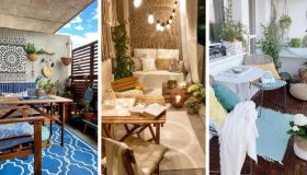 ανοιξιάτικο ντεκόρ του μπαλκονιού