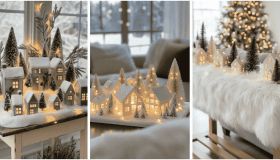 Υπέροχες ιδέες διακόσμησης με χριστουγεννιάτικα χωριά για το σαλόνι σου