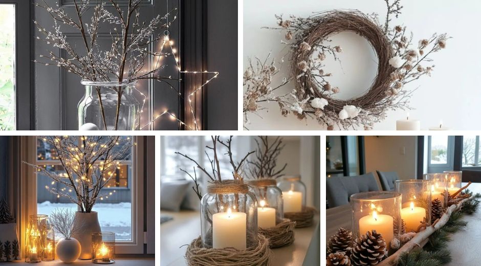 Διακοσμήσεις με κλαδιά για τα Χριστούγεννα: Ονειρικές ιδέες που θα λατρέψετε