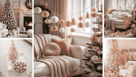 Χριστουγεννιάτικη Διακόσμηση σε Απαλό Ροζ και Λευκό - Ιδέες για Ένα Τρυφερό, Ρομαντικό Στυλ