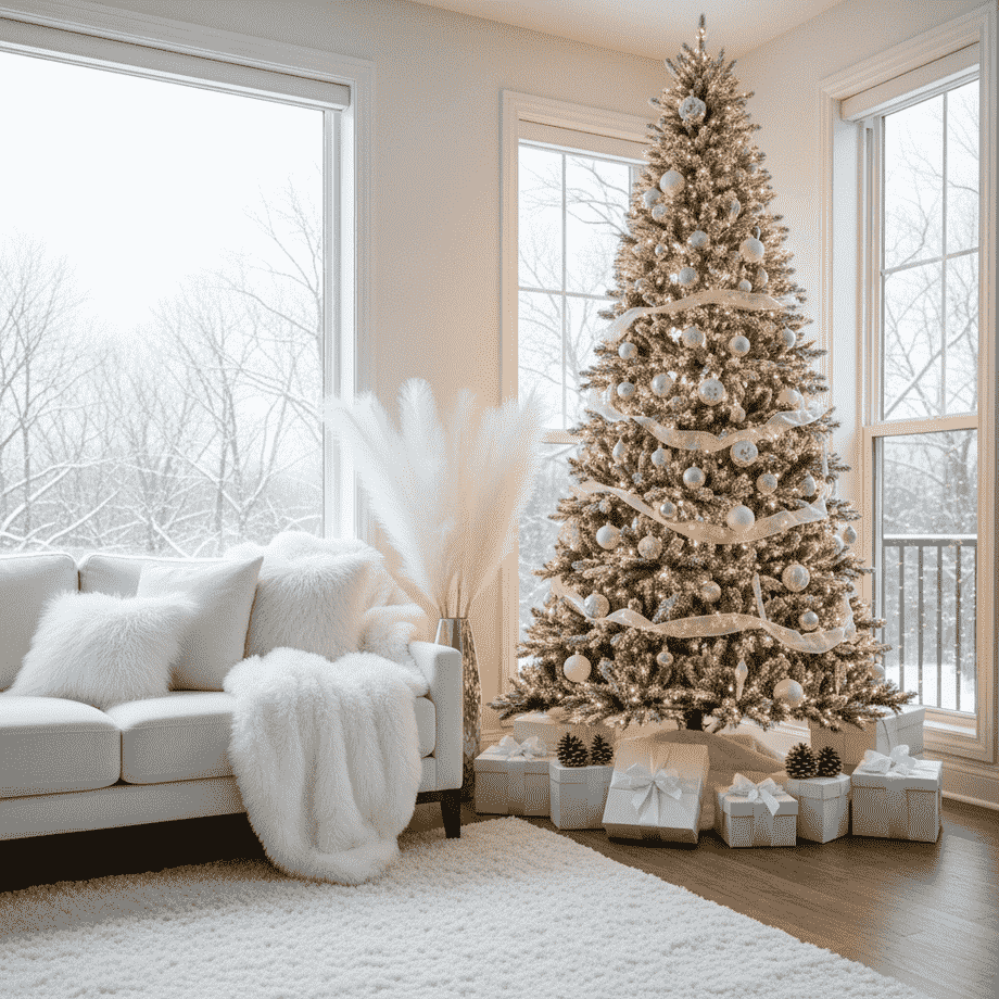 Χριστούγεννα σε Απαλό Λευκό: Minimal Διακόσμηση για Ήρεμη Γιορτινή Ατμόσφαιρα