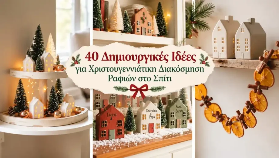 40 Δημιουργικές Ιδέες για Χριστουγεννιάτικη Διακόσμηση Ραφιών στο Σπίτι