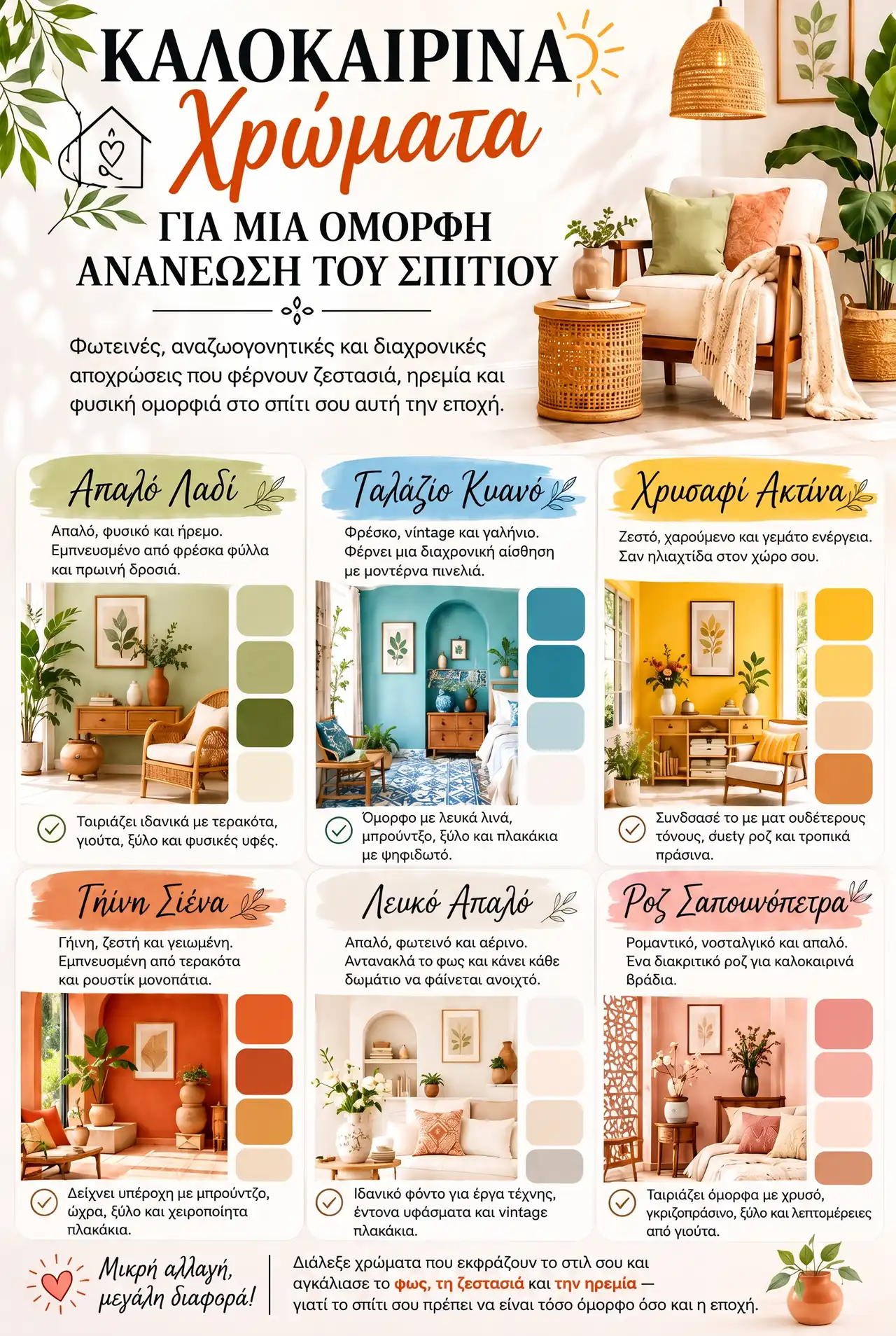 6 καλοκαιρινά χρώματα σπιτιού με κωδικούς Benjamin Moore