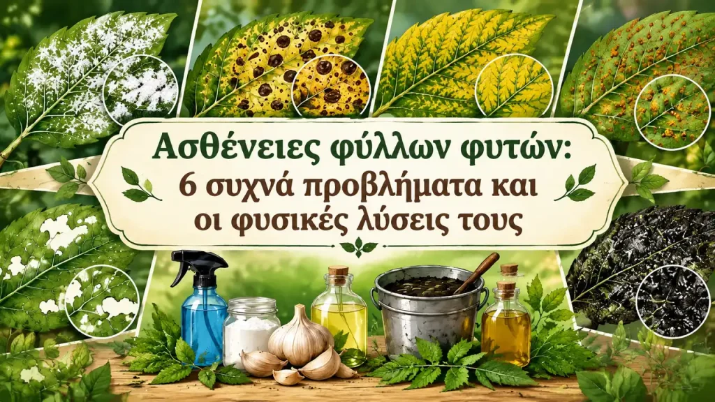 Ασθένειες φύλλων φυτών: 6 συχνά προβλήματα και οι φυσικές λύσεις τους
