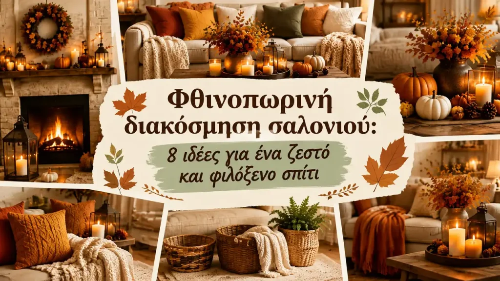 Φθινοπωρινή διακόσμηση σαλονιού: 8 ιδέες για ένα ζεστό και φιλόξενο σπίτι