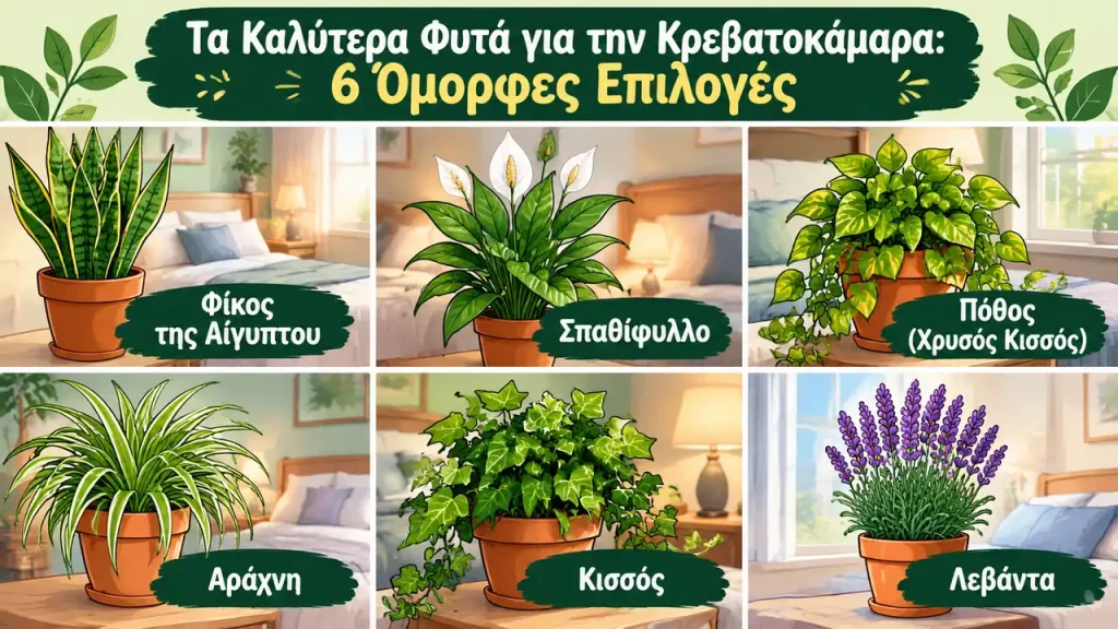 Τα Καλύτερα Φυτά για την Κρεβατοκάμαρα