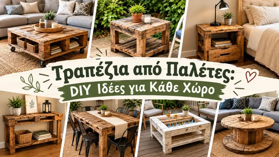 Τραπέζια από Παλέτες: Ιδέες DIY για Κάθε Χώρο