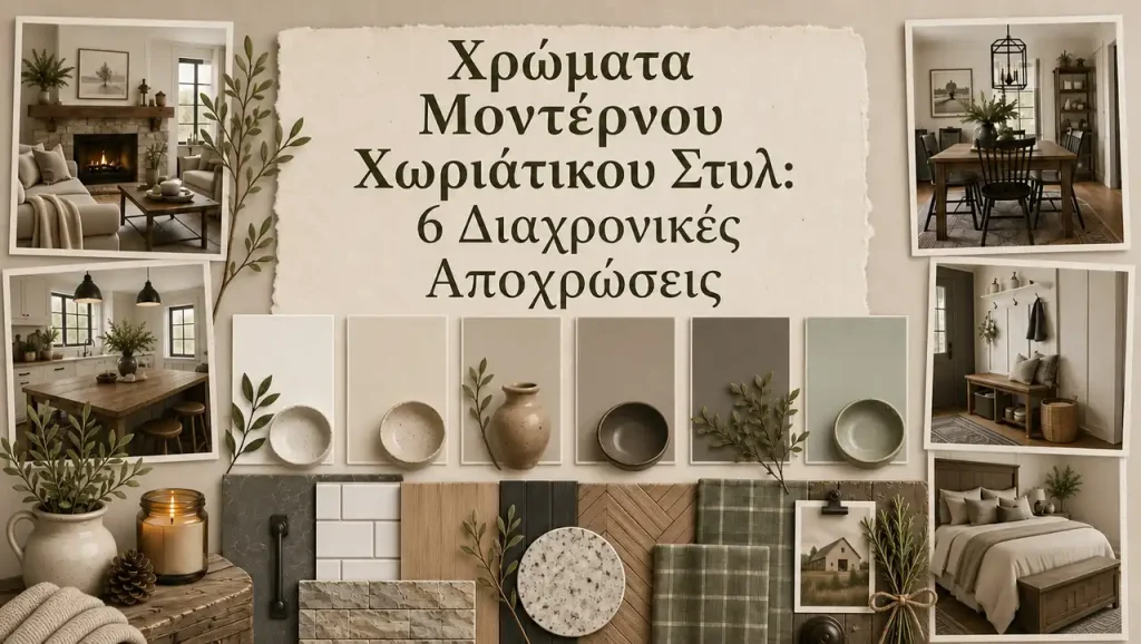 Χρώματα Μοντέρνου Χωριάτικου Στυλ: 6 Διαχρονικές Αποχρώσεις