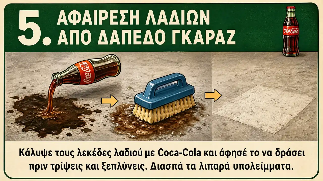 Λεκέδες λαδιού σε γκαράζ