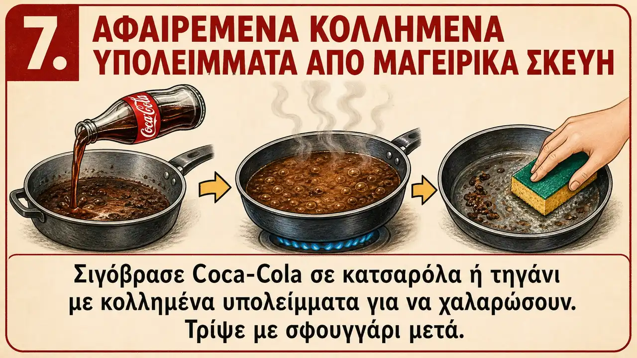 Καμένα υπολείμματα σε τηγάνια και κατσαρόλες