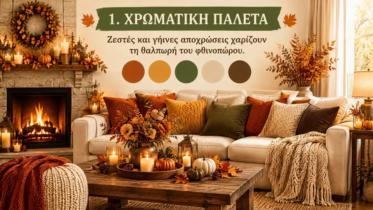 Επιλέξτε μια ζεστή φθινοπωρινή παλέτα χρωμάτων