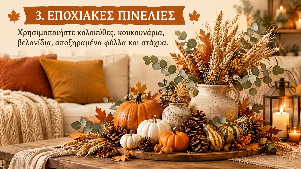 Χρησιμοποιήστε εποχιακά διακοσμητικά