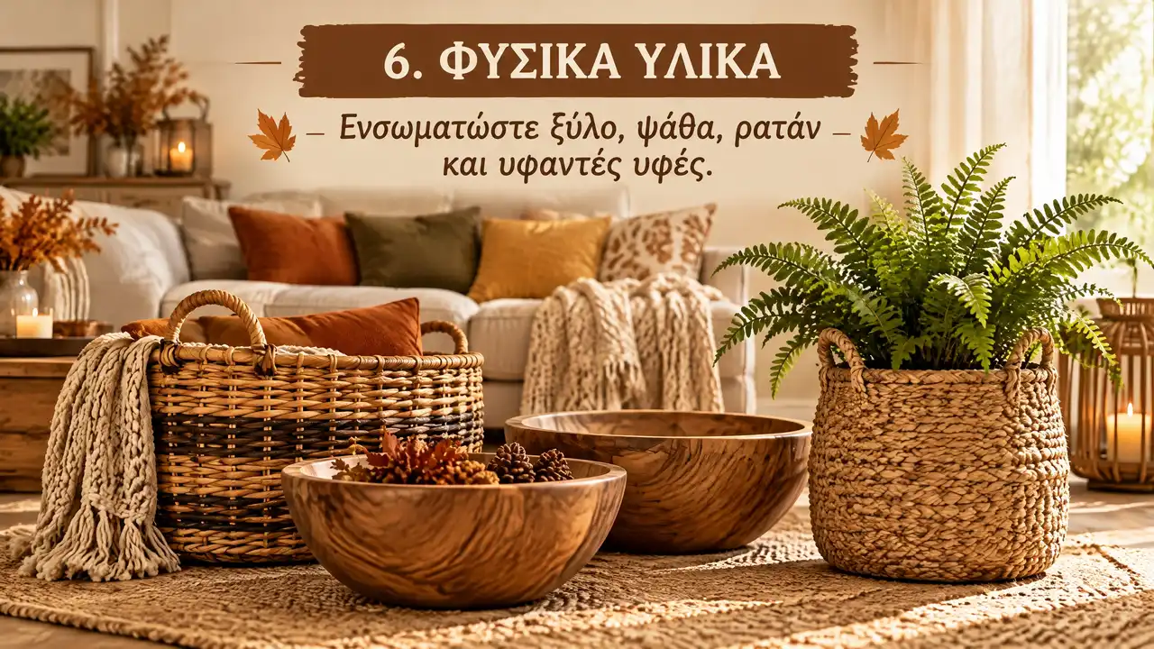 Εντάξτε φυσικά υλικά στη διακόσμηση