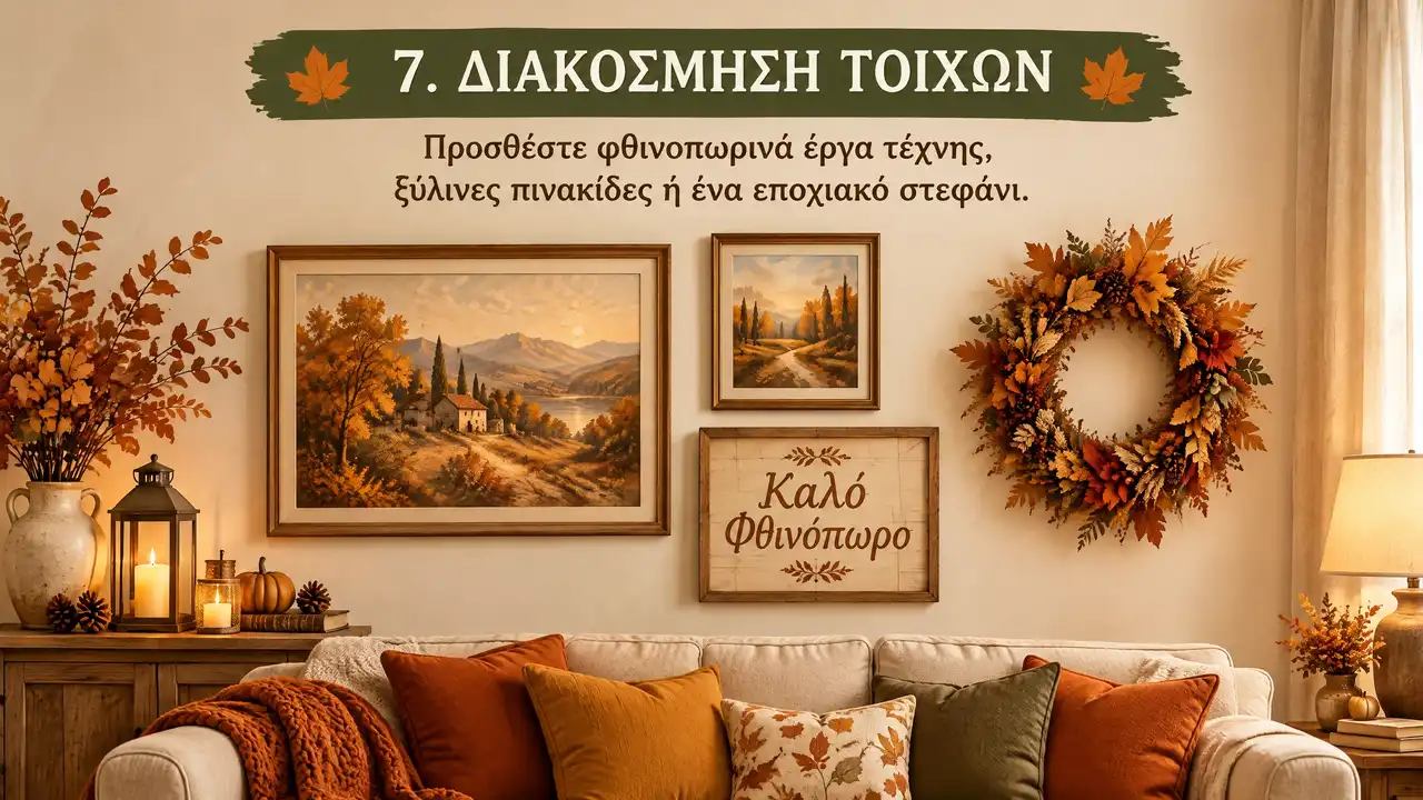 Ανανεώστε τους τοίχους με φθινοπωρινές λεπτομέρειες