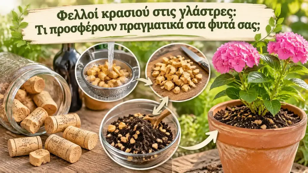 Φελλοί κρασιού στις γλάστρες: Τι προσφέρουν πραγματικά στα φυτά σας;