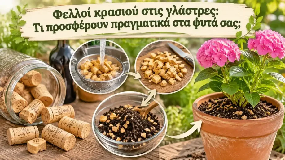Φελλοί κρασιού στις γλάστρες: Τι προσφέρουν πραγματικά στα φυτά σας;