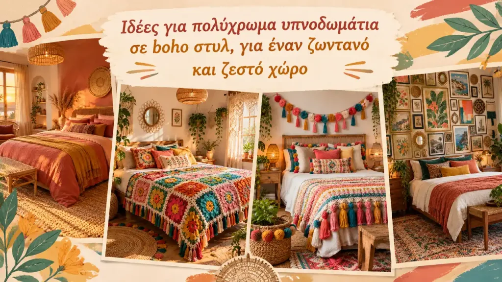 22 Ιδέες για πολύχρωμα υπνοδωμάτια σε boho στυλ, για έναν ζωντανό και ζεστό χώρο