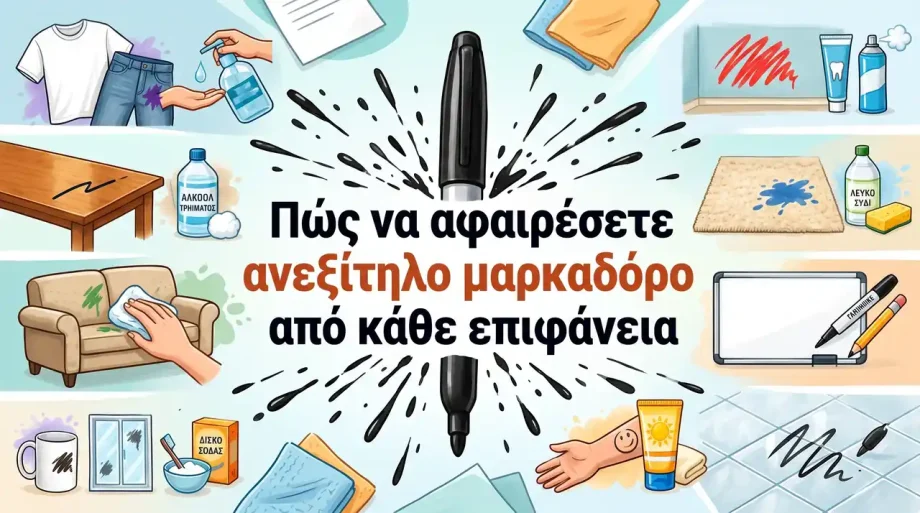 Πώς να αφαιρέσετε ανεξίτηλο μαρκαδόρο από κάθε επιφάνεια