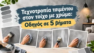 Τεχνοτροπία τσιμέντου στον τοίχο με χρώμα: Οδηγός σε 5 βήματα
