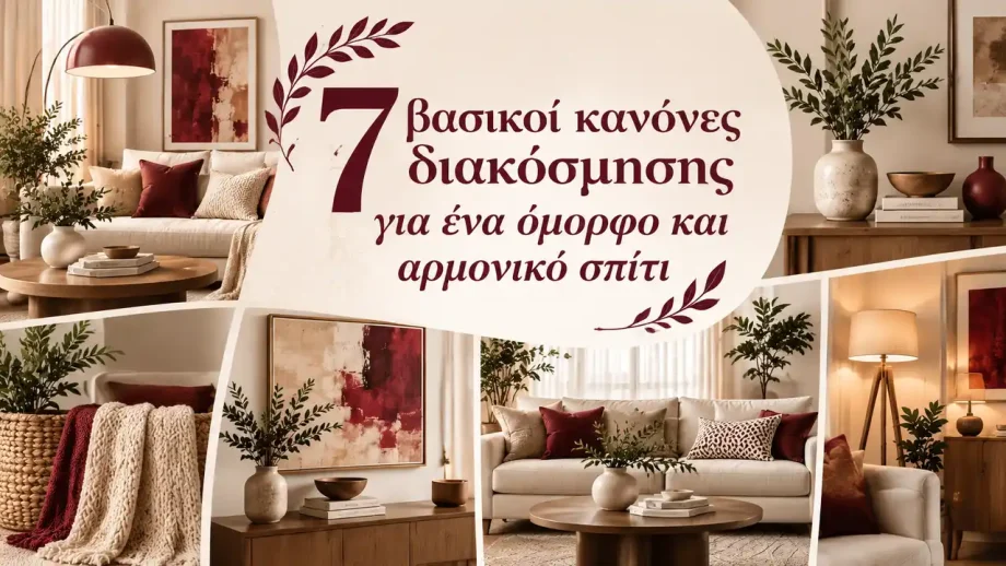 7 βασικοί κανόνες διακόσμησης για ένα όμορφο και αρμονικό σπίτι