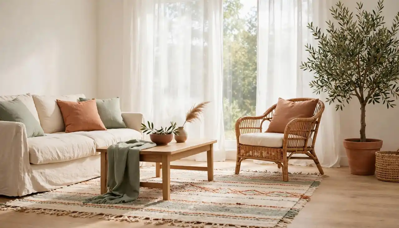 Πώς να συνδυάσετε το σκανδιναβικό και το boho στυλ για ένα ζεστό και κομψό σαλόνι