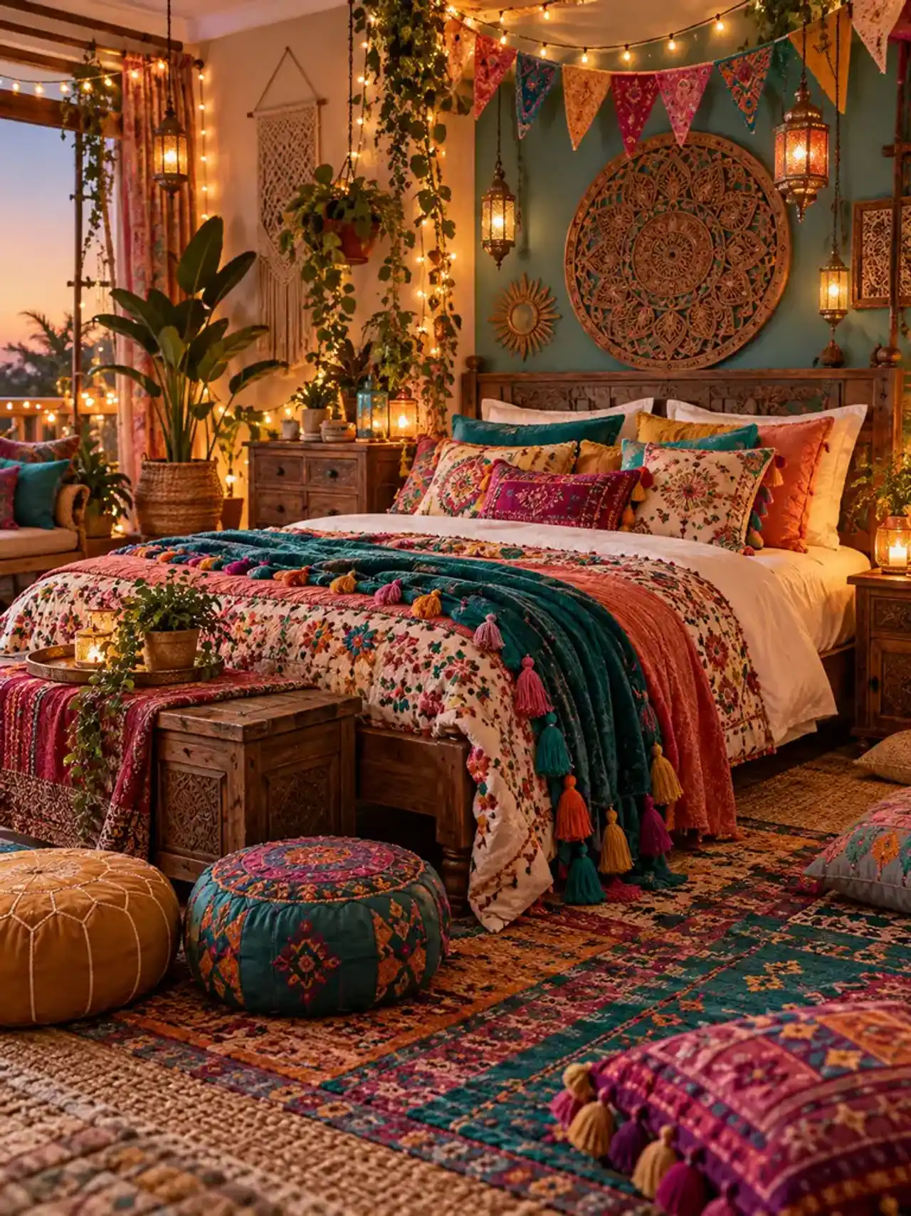 22 Ιδέες για πολύχρωμα υπνοδωμάτια σε boho στυλ, για έναν ζωντανό και ζεστό χώρο