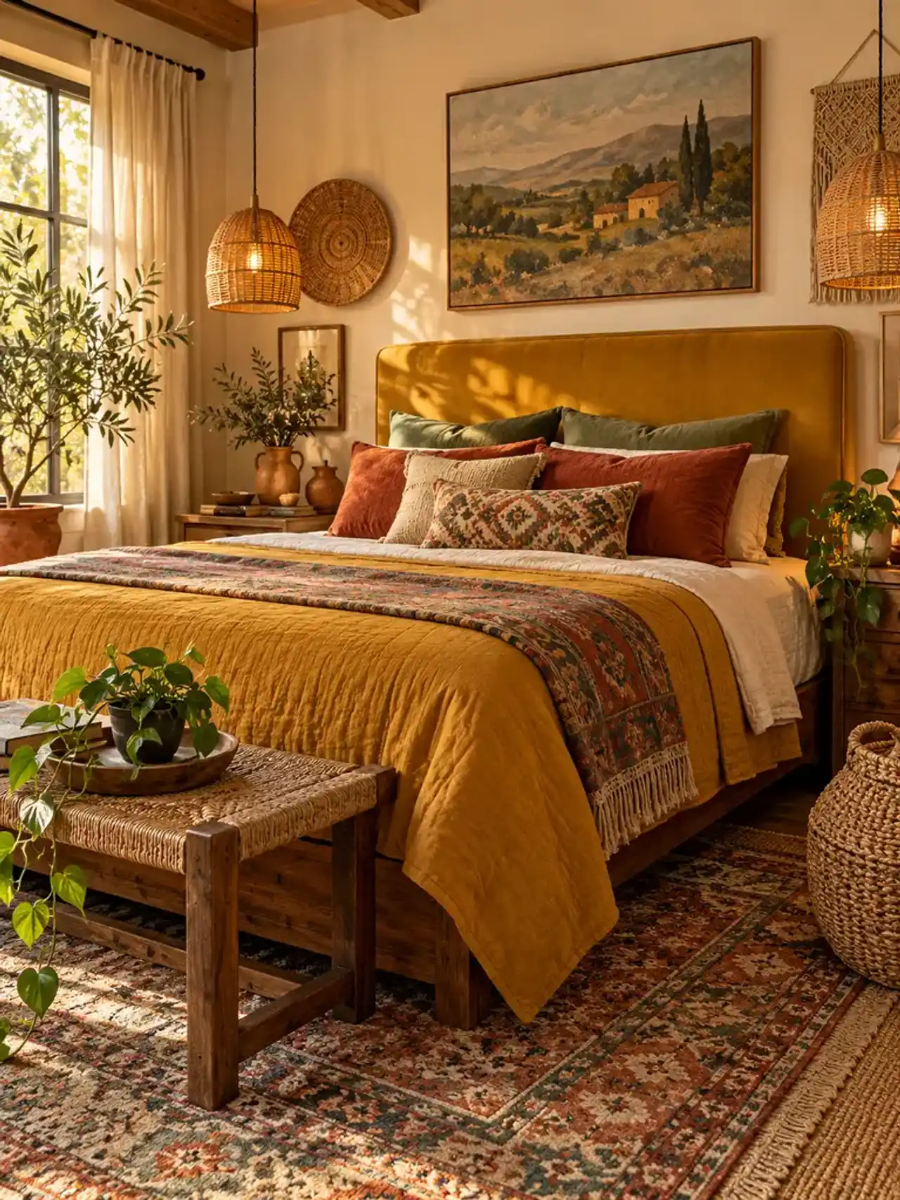 22 Ιδέες για πολύχρωμα υπνοδωμάτια σε boho στυλ, για έναν ζωντανό και ζεστό χώρο